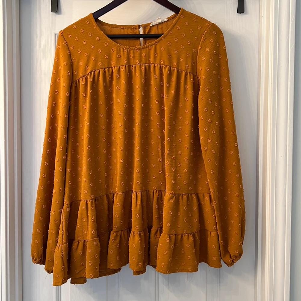 Mustard color boutique shirt